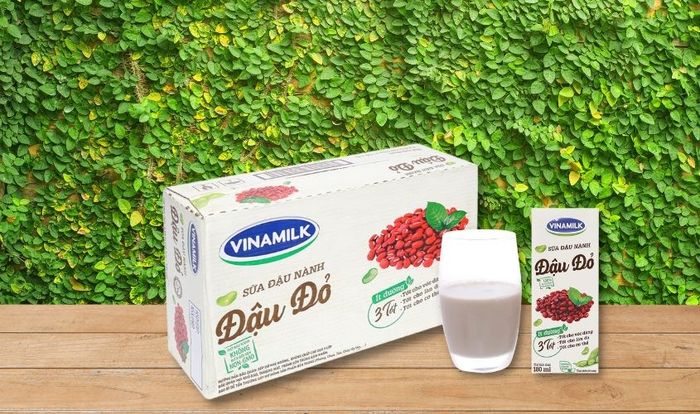 Danh sách 48 hộp sữa đậu nành đậu đỏ Vinamilk 180 ml