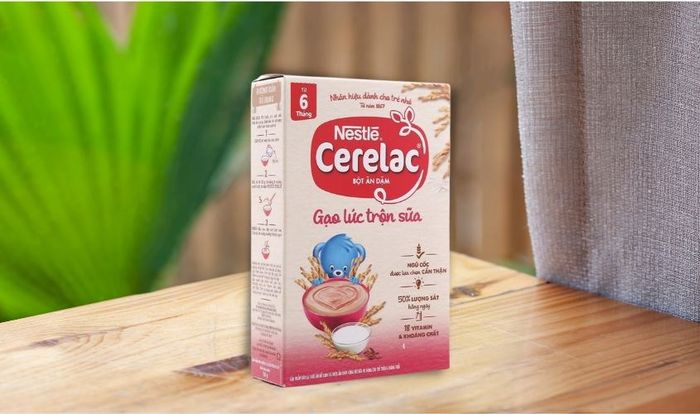 Bột ăn dặm Nestlé Cerelac gạo lức trộn sữa hộp 200g (từ 6 tháng)