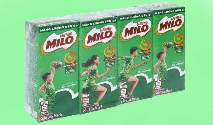 Bộ lốc 4 hộp sữa Milo 180 ml, nguồn dinh dưỡng phong phú