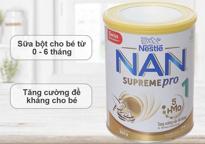 Sữa bột NAN Supremepro số 1 dung tích 800g (0 - 6 tháng) dành cho trẻ dị ứng đạm sữa bò