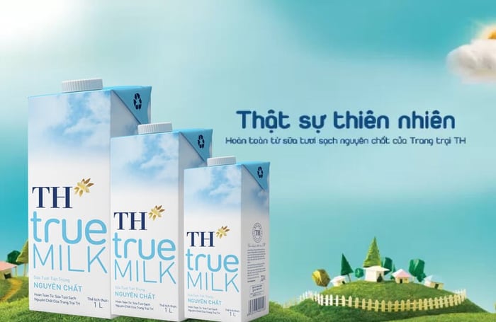 Hộp sữa tươi TH true MILK không đường 1 lít