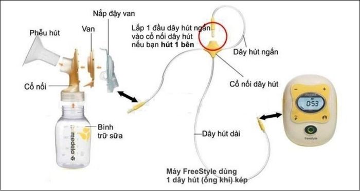 Hướng dẫn lắp ráp máy hút sữa Medela