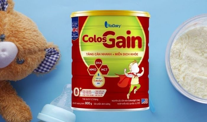 Sữa bột Colos Gain 0+ vị vani 800g (0 - 12 tháng)