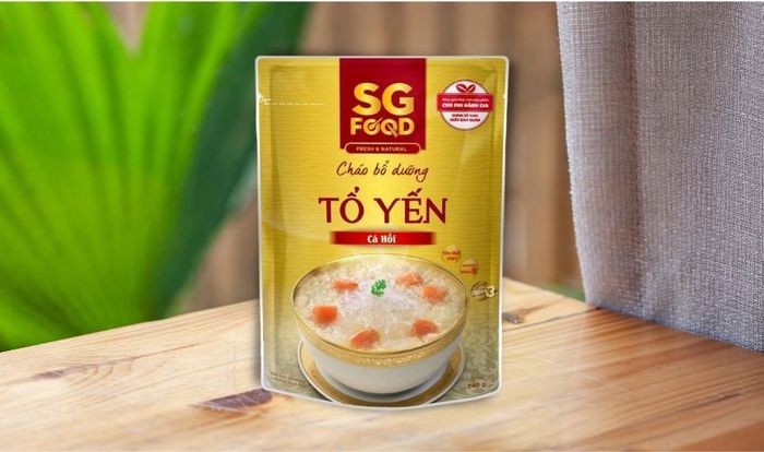 Cháo bổ dưỡng SG Food vị tổ yến, cá hồi gói 240g (từ 10 tháng)