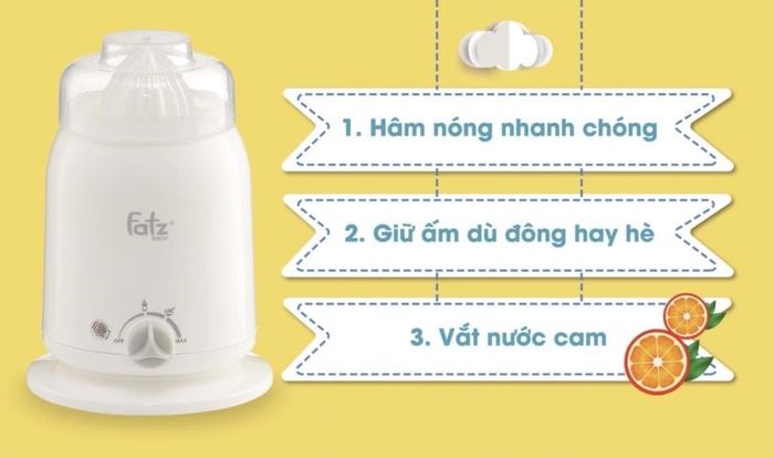 Máy hâm sữa 3 chức năng Fatzbaby FB3003SL