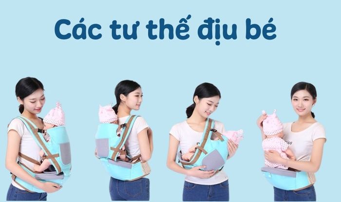 Các tư thế địu em bé bằng địu Baby Lab