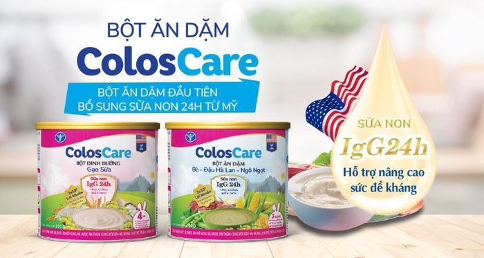 Bột ăn dặm ColosCare tăng cường hệ miễn dịch & phát triển não bộ