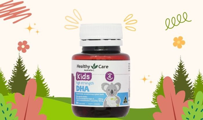 Viên uống Healthy Care Kids High Strength DHA bổ não 60 viên (dành cho trẻ từ 4 tháng tuổi)