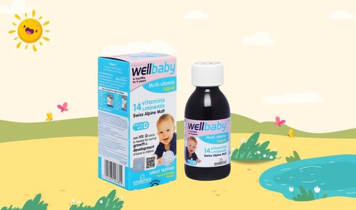 Siro Vitabiotics Wellbaby tăng cường sức đề kháng với dung tích 150 ml (4 tháng - 4 tuổi)