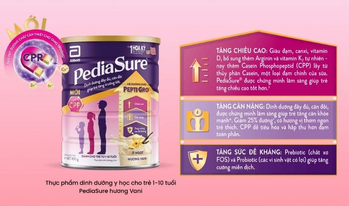 Sữa bột Abbott PediaSure BA hương vani 1.6 kg (1 - 10 tuổi)