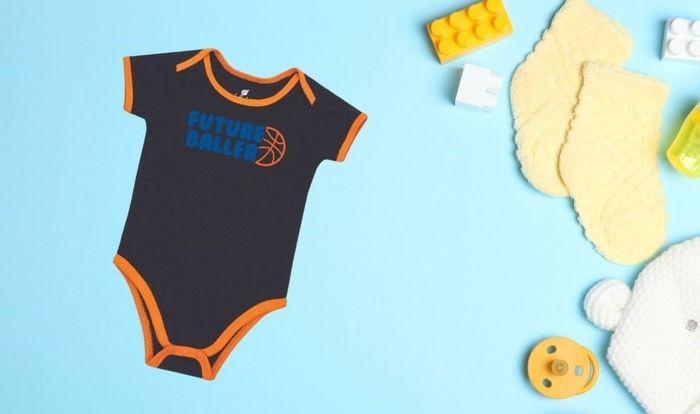 Bodysuit cho bé trai Lullaby HNB301M màu đen thoáng mát