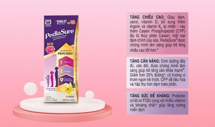 Thùng 48 hộp sữa pha sẵn Abbott PediaSure hương vani 110 ml (dành cho trẻ từ 1 đến 10 tuổi)