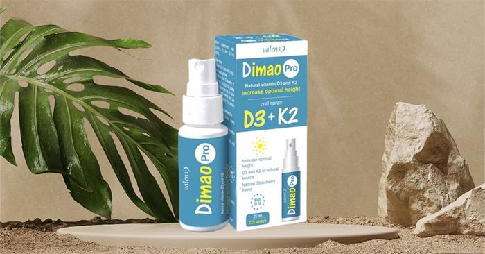 Dimao Pro chứa các loại vitamin D3, K2 và MK7 tự nhiên và tinh khiết.