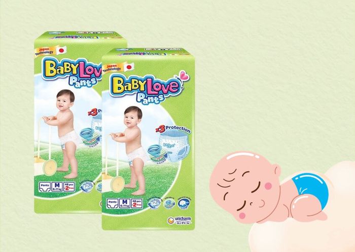 Tã quần BabyLove size L 48 + 2 miếng (9 - 14 kg) có khả năng thấm hút vượt trội