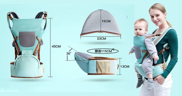 Địu em bé 4 tư thế Baby Lab AC (3 - 36 tháng)