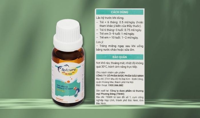 Siro Avisure DHA Smart Kid phát triển não bộ, thị lực 20 ml (từ 0 tháng)