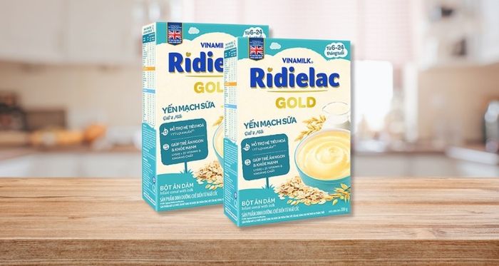 Bột ăn dặm Vinamilk RiDielac Gold yến mạch, sữa hộp 200g (dành cho bé từ 6 đến 24 tháng tuổi)