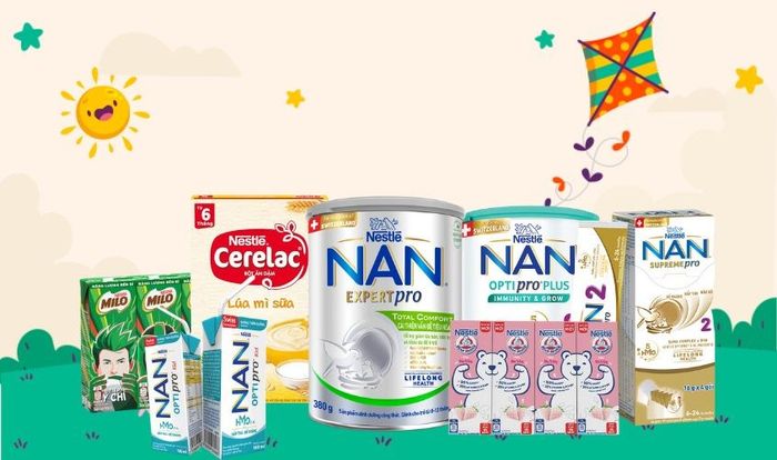 Danh sách sản phẩm dành cho trẻ em của Nestle