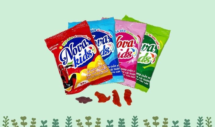 Kẹo dẻo Nova Kids bổ sung DHA 24g - Màu ngẫu nhiên (từ 1 tuổi)