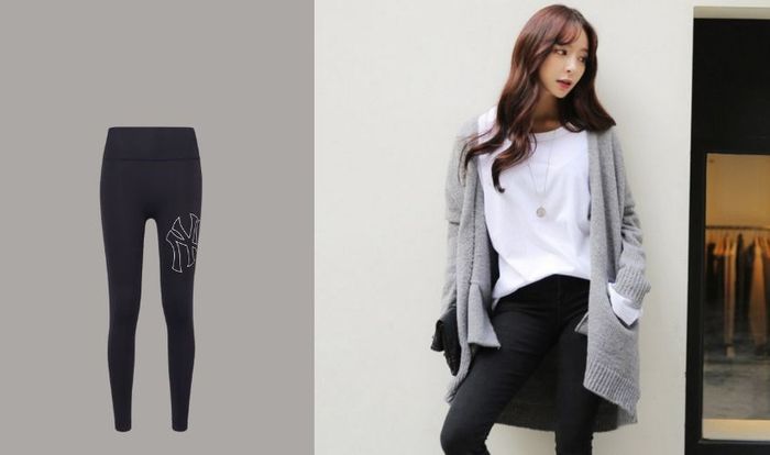 Kết hợp áo cardigan với quần legging