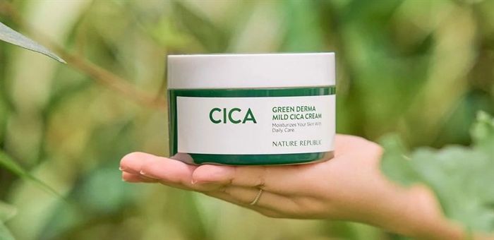 Kem dưỡng ẩm chiết xuất Rau Má và Keo Ong Nature Republic Green Derma Mild Cica 190 ml