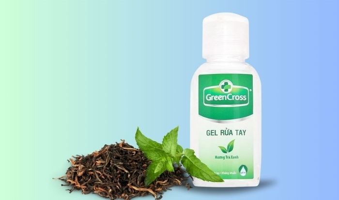 Gel rửa tay khô Green Cross chống khuẩn chai 60 ml với hương trà xanh