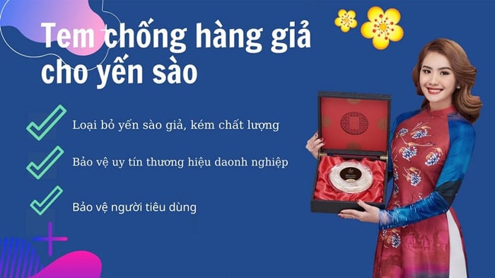 Nước yến cần phải có tem chứng nhận hàng thật FTIR