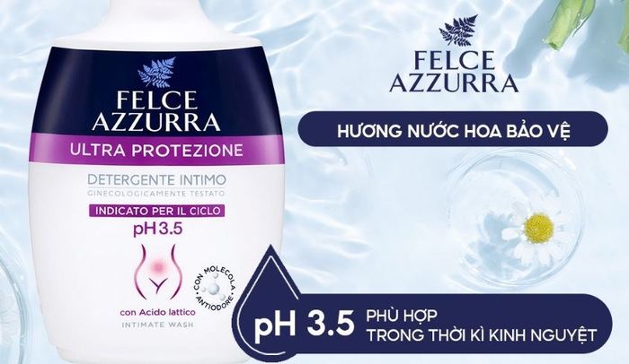 Sản phẩm vệ sinh phụ nữ Felce Azzurra pH 3.5, hương nước hoa tươi mát, dung tích 250 ml