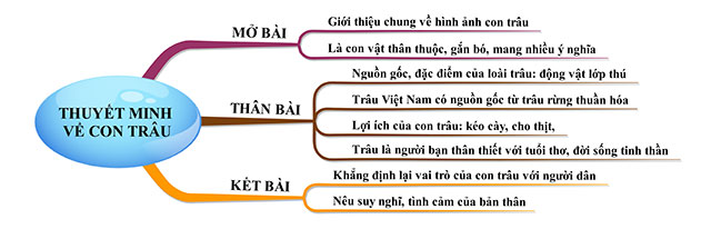 Biểu đồ tư duy Thuyết minh về con trâu