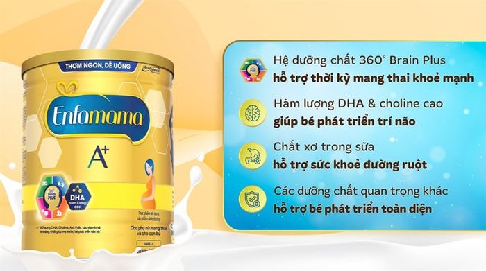 Sữa bầu Enfamama A+ là một sản phẩm của Công ty Mead Johnson Nutrition