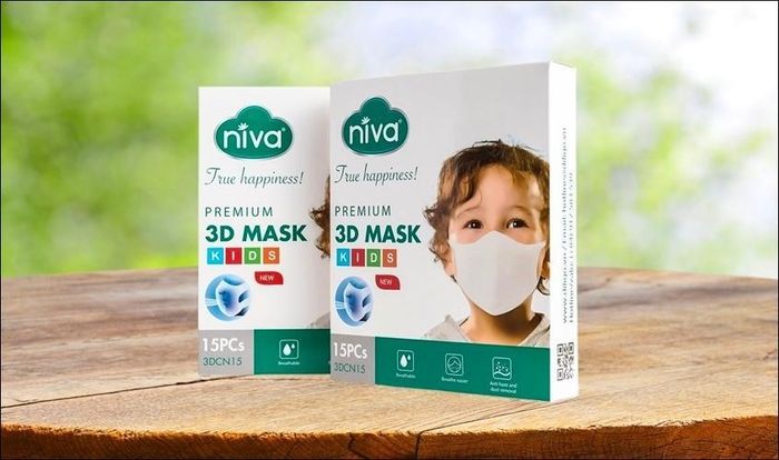 Hộp 15 cái khẩu trang cho bé Niva 3D Mask 3 lớp