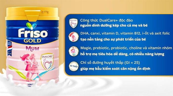 Sữa Frisomum Gold cung cấp đầy đủ các dưỡng chất cần thiết