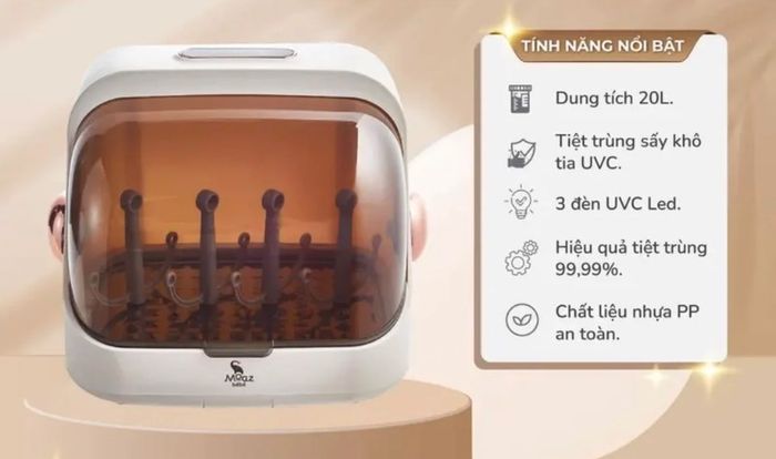 Máy tiệt trùng và sấy khô bình sữa Moaz BéBé MB-044