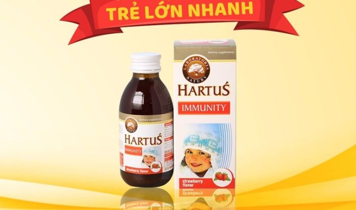 Siro Hartus Immunity hỗ trợ tăng cường sức đề kháng với dung tích 150 ml (từ 4 tháng)