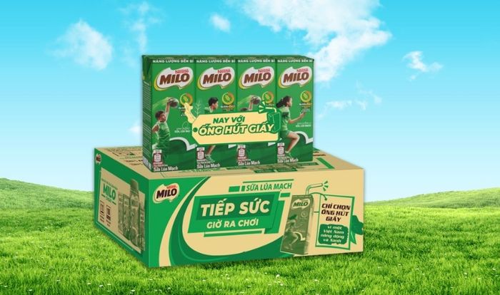 Thùng 48 hộp đồ uống lúa mạch Nestlé Milo Active Go 180 ml (dành cho trẻ từ 6 tuổi trở lên)