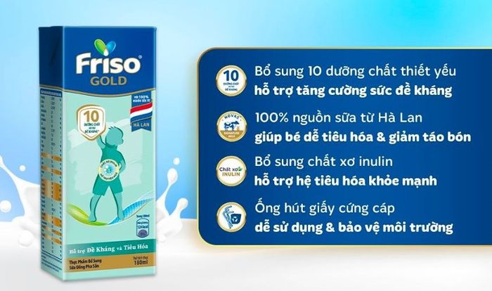 Thùng 48 hộp sữa pha sẵn Friso Gold vị hương vani dung tích 180 ml (dành cho trẻ từ 1 tuổi)