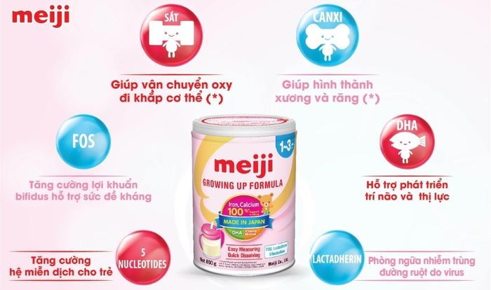 Sữa bột Meiji Growing Up Formula 800g (1 - 3 tuổi)