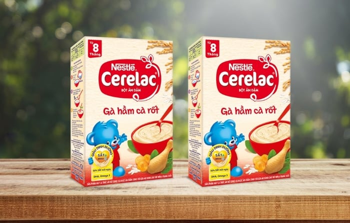 Bột ăn dặm Nestlé Cerelac gà hầm cà rốt hộp 200g (từ 8 tháng)