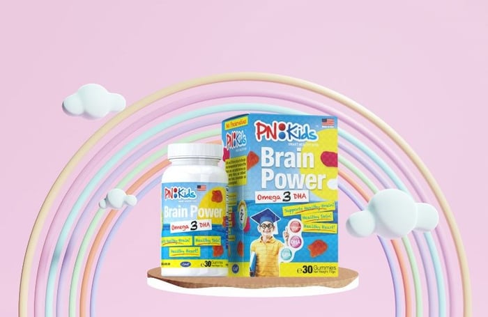 Viên nhai PN Kids Brain Power Omega 3 DHA bổ sung cho trí não