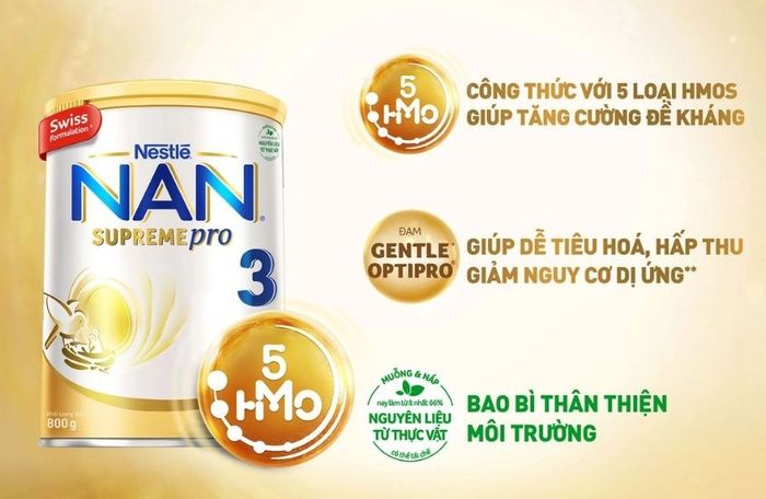 Sữa Nan HA Optipro 3 cung cấp đầy đủ dưỡng chất cần thiết cho sự phát triển của bé.