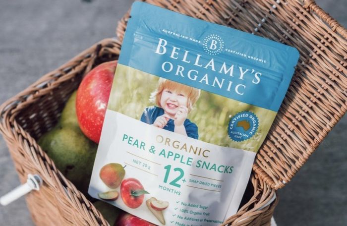 Bánh ăn dặm Bellamy's Organic vị lê, táo sấy gói 20g (dành cho trẻ từ 1 tuổi)