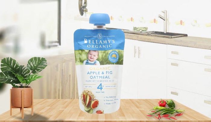 Bột ăn dặm Bellamy's Organic táo, sung và yến mạch túi 120g (từ 4 tháng)