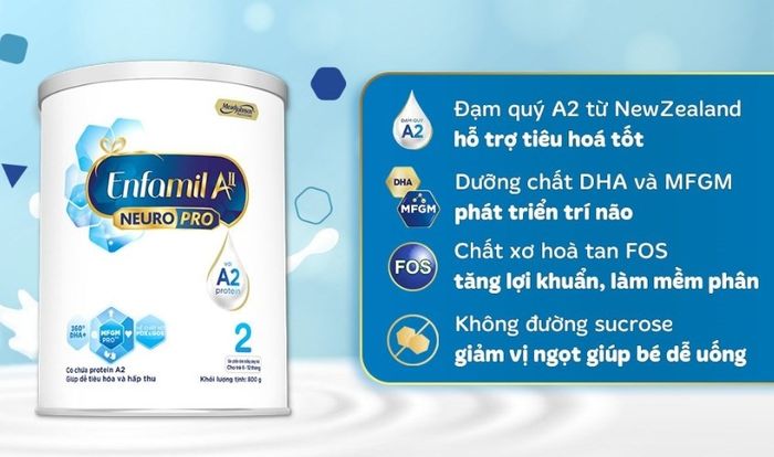 Sữa bột Enfamil AII Neuropro Follow Up Formula số 2 800g (6 - 12 tháng)