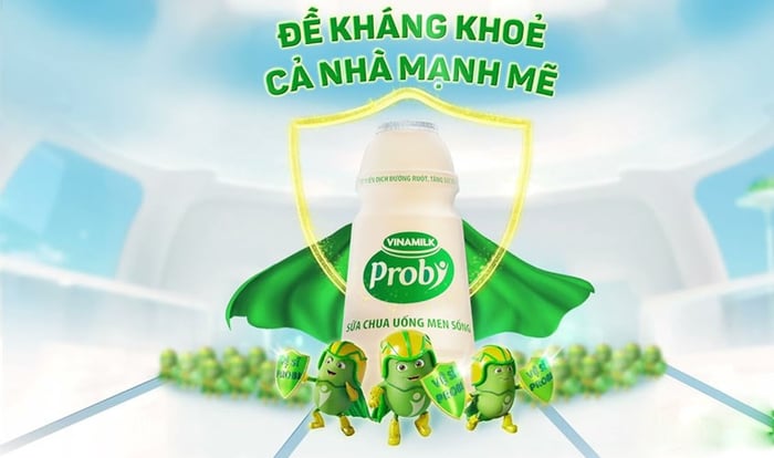 Sản phẩm Vinamilk Probi - Lốc 5 chai sữa chua uống men sống