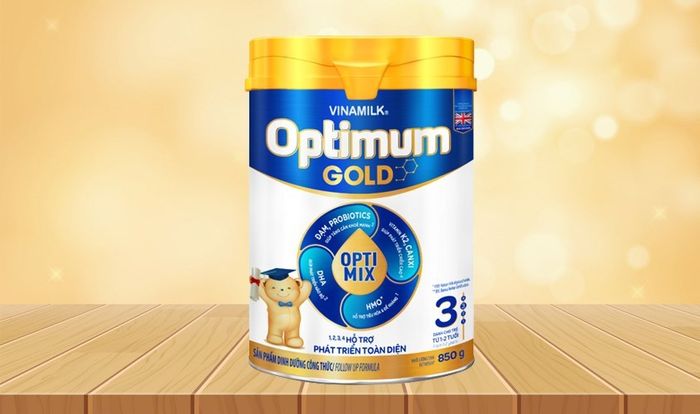 Sữa bột Vinamilk Optimum Gold số 3 dung tích 850g (dành cho trẻ từ 12 - 24 tháng)