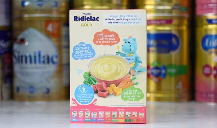 Bột ăn dặm Vinamilk RiDielac Gold bò, rau củ hộp 200g (7 - 24 tháng)