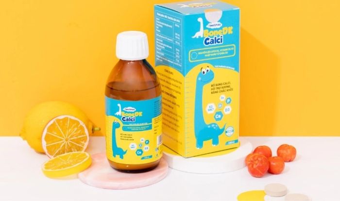 Siro Herbland Healthza BoneDK Calci hỗ trợ phát triển xương và răng 180 ml (từ 1 tuổi)