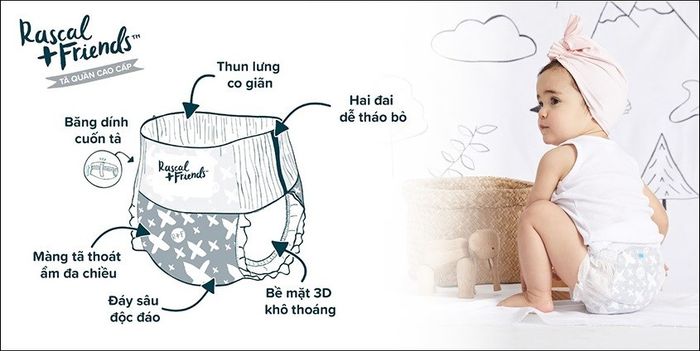 Bỉm cần phải ôm vừa cơ thể bé, không quá chật cũng không quá rộng