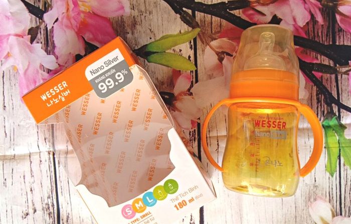 Bình sữa nhựa PPSU Wesser TBSWPP180 cổ rộng 180 ml