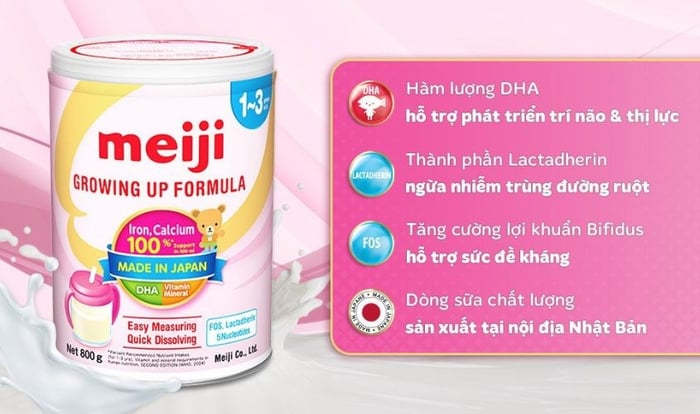 Sữa bột Meiji Growing Up Formula 800g (1 - 3 tuổi)